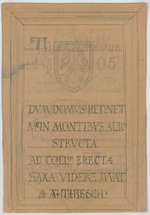Thiersch, August ; Schönau (Bayern); Landhaus K. Mayer - Schrifttafel (Ansicht)