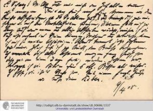 Postkarte vom 09.04.1908