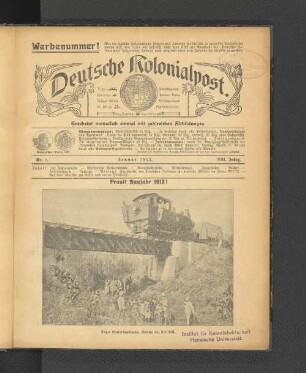 Nr. 1. Januar 1913. VIII. Jahrg.