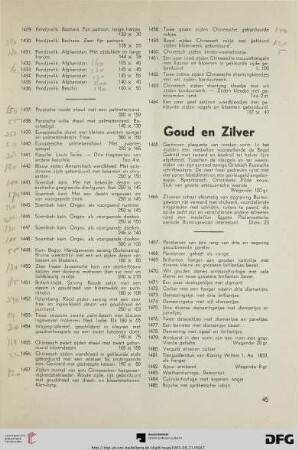 Goud en zilver (Nr. 1465-1502)
