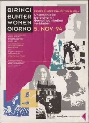 Birinci Bunter Women Giorno. Unterschiede bereichern - Gemeinsamkeiten verbinden. Tagung Buntes FrauenNetzwerk