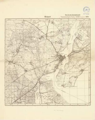 1948 Wolgast, Topographische Karte 1:25000 (4 cm - Karte)