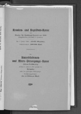 Die Hinterbliebenen- und Alters-Versorgungs-Kasse