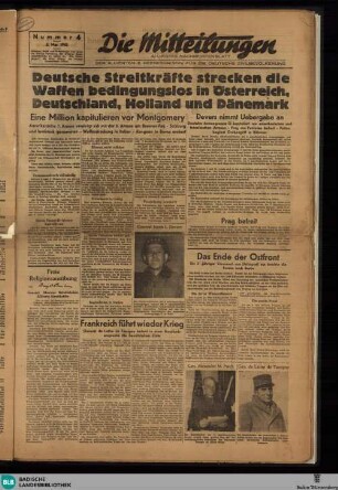 Süddeutsche Mitteilungen : alliiertes Nachrichtenblatt