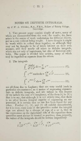 Notes on definite integrals.