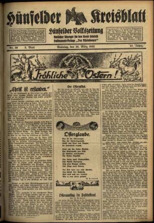 Dritte Ausgabe vom Samstag, den 26. März 1932.