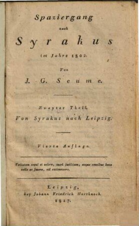 Spaziergang nach Syrakus im Jahre 1802, 2. Zweyter Theil