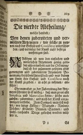 Von denen zubereiteten und vermischten Artzneyen/ ... - Arcanum Tartari.