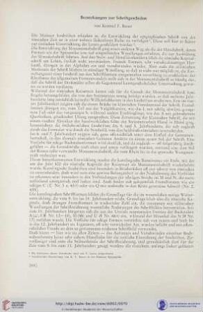 Bemerkungen zur Schriftgeschichte
