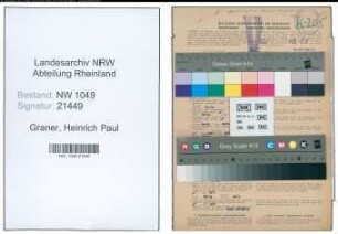 Entnazifizierung Heinrich Paul Graner , geb. 30.12.1914 (Gewerbelehrer)