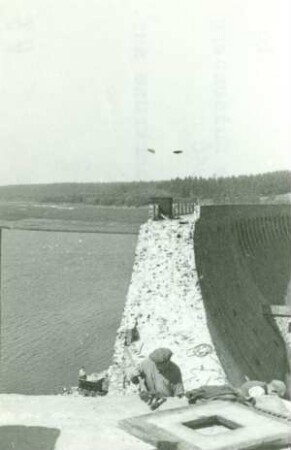 Talsperre Muldenberg bei Grünbach im Vogtland, Deutschland, 1946