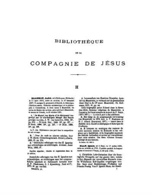 Bibliothèque de la Compagnie de Jésus H - L