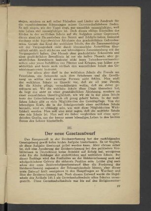III. Der neue Gesetzentwurf
