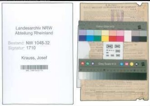 Entnazifizierung Josef Krauss , geb. 00.00.0000 (Ingenieur)