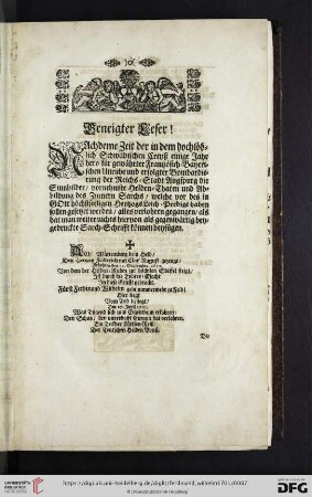 Geneigter Leser!