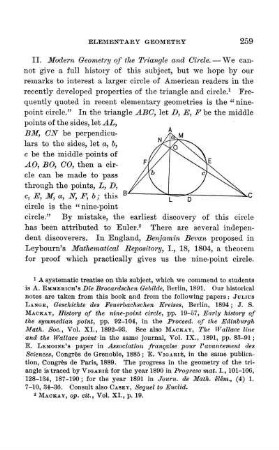Modern Geometry of the Triangle and Circle.