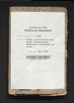 Beschwerde des Landrichters Meyer zu Tecklenburg wegen eines seiner Lehnstätte Westkamp zu Laggenbeck, Kirchspiels Ibbenbüren