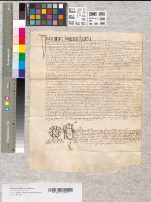 Notariatsinstrument betreffend den Vergleich zwischen dem Propst Bernard Döring und dem Kapitel von St. Johann und Dionys über verschiedene Streitigkeiten.