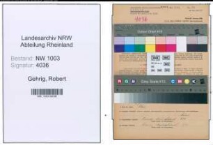 Entnazifizierung Robert Gehrig , geb. 21.08.1902 (Arbeiter)