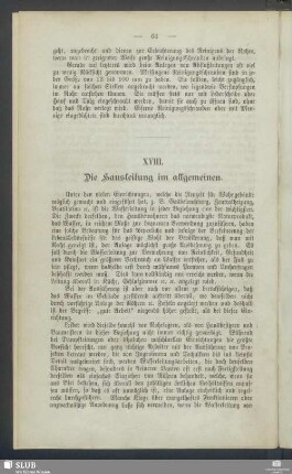 XVIII. Die Hausleitung im allgemeinen