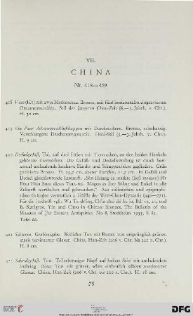 VII. China (Nr. 418-459)