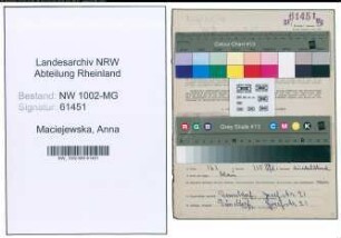 Entnazifizierung Anna Maciejewska , geb. 15.04.1890 (Koechin)