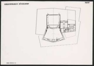 Düsseldorfer Schauspielhaus, Düsseldorf Wettbewerb: Grundriss 3. Obergeschoss 1:200