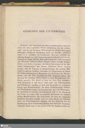 Gässchen Der Unterröcke
