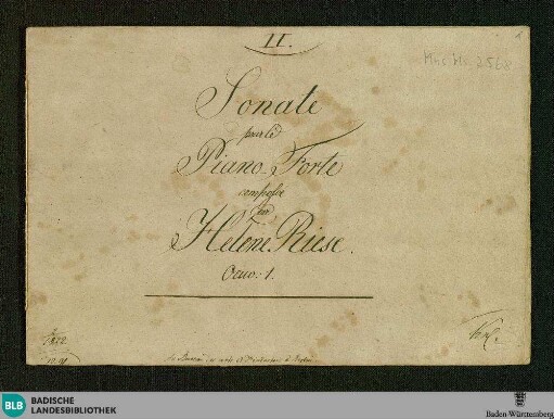 Sonatas - Don Mus.Ms. 2568 : pf