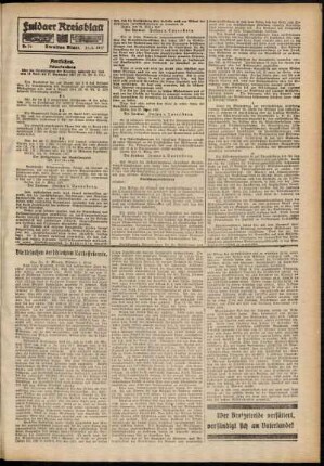 Zweite Ausgabe vom Samstag, den 31. März 1917.