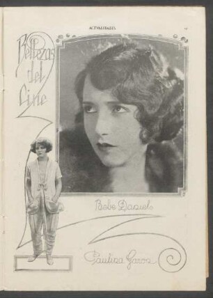 Bellezas del cine - [Fotografías] : [Retratos de] Bebe Daniels [y] Paulina Garon