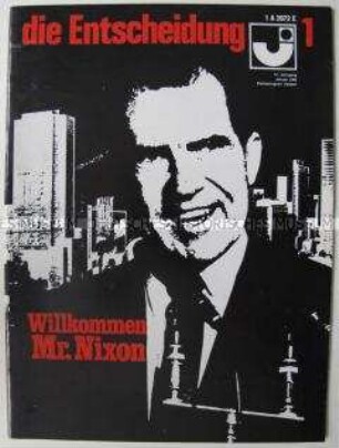 Monatszeitschrift der Jungen Union "die Entscheidung" u.a. zum Amtsantritt von Nixon als Präsident der USA
