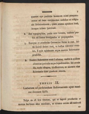 Thesis II. Lutherum ad perficiendum Reformationis opus maxime idoneum fuisse.