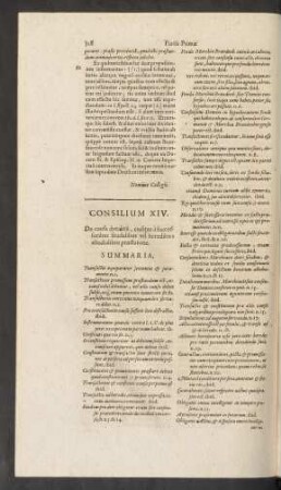 Consilium XIV.