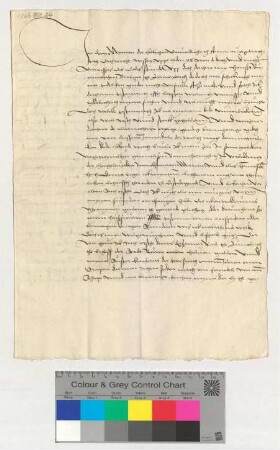 Testament des Bürgers Hans Buyemahne (Buieman), beglaubigt durch die Ratsmannen Hinrick Gronehagen und Ludolf Stoterogge, derzeit Kämmerer.