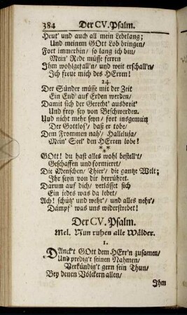 Der CV. Psalm. - Der CIX. Psalm.