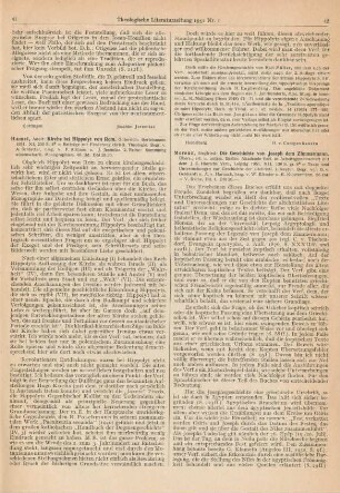 41-42 [Rezension] Hamel, Adolf, Kirche bei Hippolyt von Rom