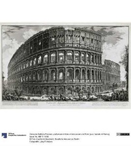 Außenansicht des Kolosseums in Rom (aus: Vedute di Roma)