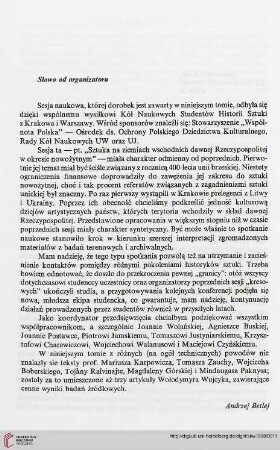 Słowo od organizatora
