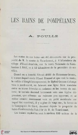Sér. 2: Les Bains de Pompéianus