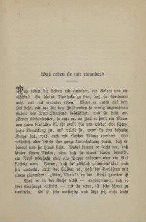 Was reden sie mit einander?