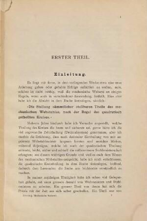 Die Praxis der mechanischen Weberei : ein Hilfs- und Lehrbuch für Meister und Schüler