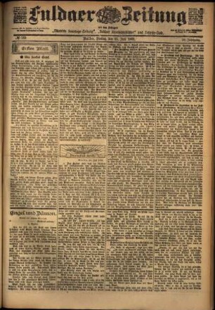 Erste Ausgabe vom Freitag, den 25. Juli 1902.