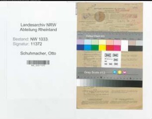 Entnazifizierung Otto Schuhmacher , geb. 13.01.1909 (Polizeibeamter)