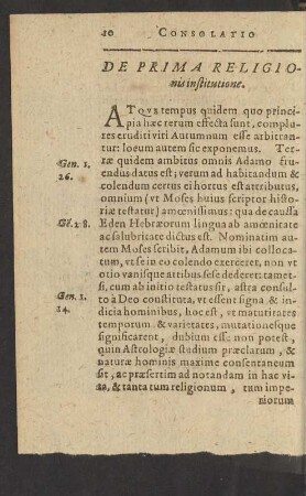 De Prima Religionis institutione.