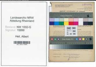 Entnazifizierung Albert Heil, geb. 18.10.1891 (Schlosser)