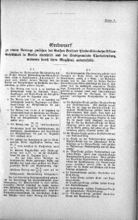 Entwurf zu einem Vertrage, 23. Juni 1897