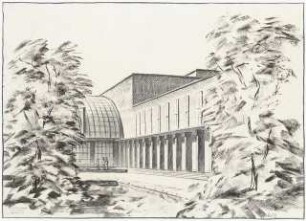 Konzerthaus »Palmengarten«, Frankfurt/Main: Perspektivische Ansicht Anbau an das Palmenhaus