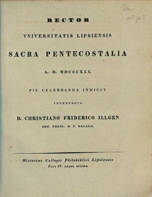 Historiae Collegii Philobiblici Lipsiensis. 4. (1841)