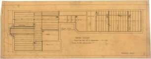 Billing, Hermann; Karlsruhe, Amalienstr. 59; Haus Durand - Balkenlage 1. OG (Grundriss)